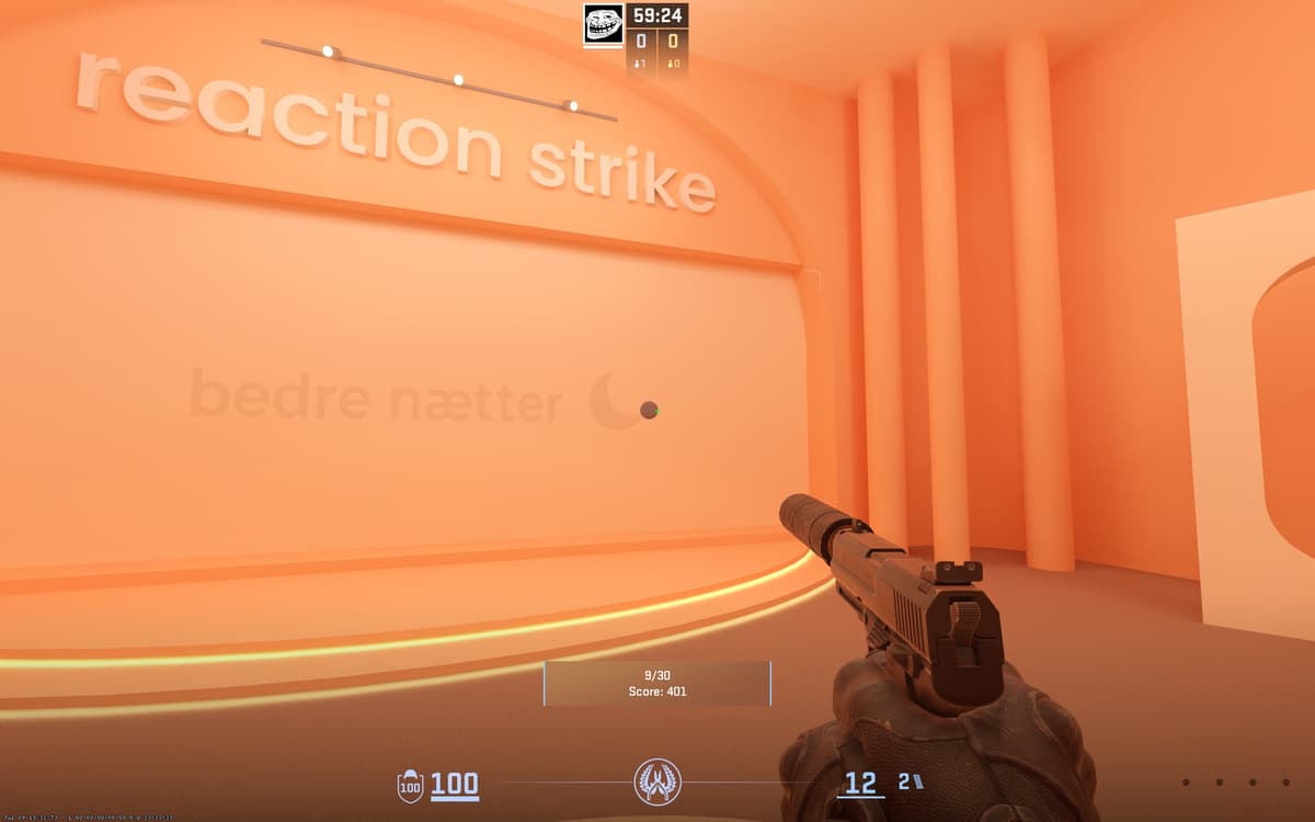 Aim Betternights CS2 — режим Reaction Strike для тренировки реакции и первого выстрела