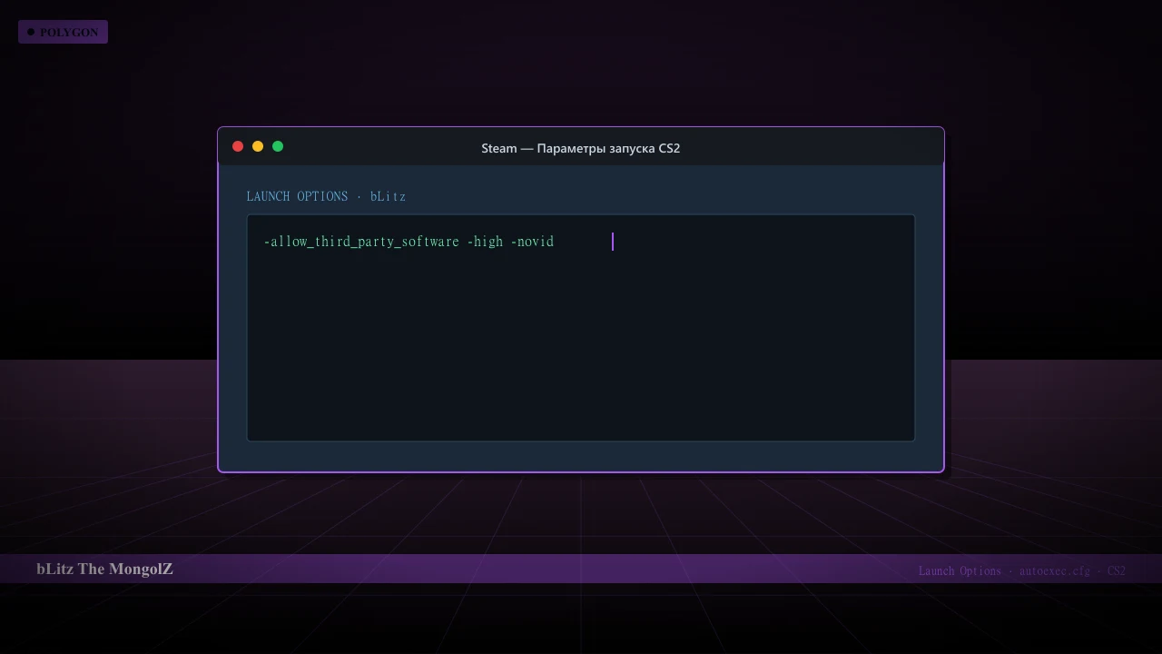 Конфиг bLitz в CS2 — launch options и autoexec.cfg