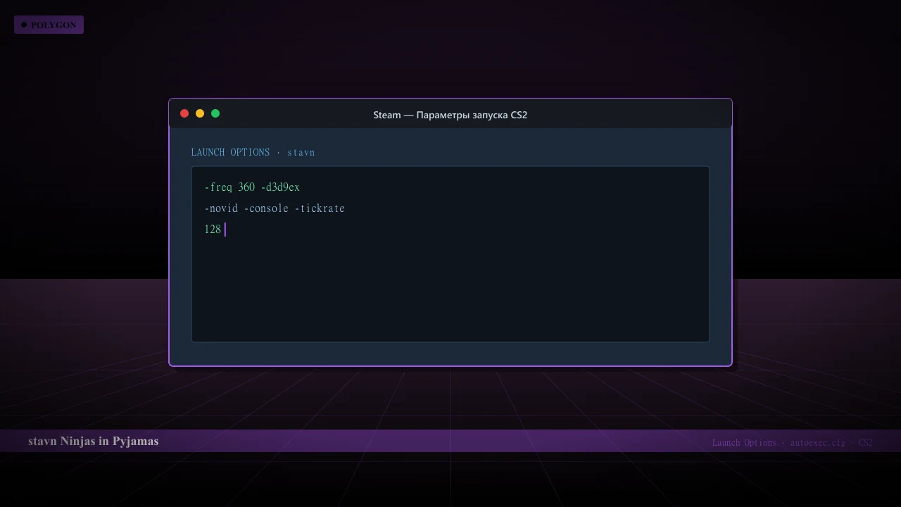 Конфиг stavn в CS2 — launch options и autoexec.cfg