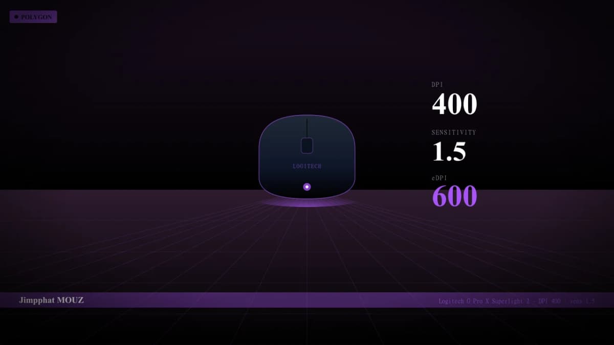 Мышь Jimpphat в CS2 — Logitech G Pro X Superlight 2, DPI 400, sens 1.5