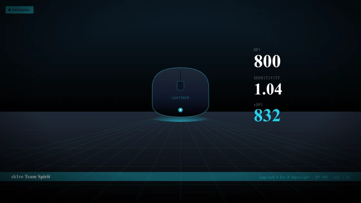 Мышь sh1ro в CS2 — Logitech G Pro X Superlight, DPI 800, sens 1.04
