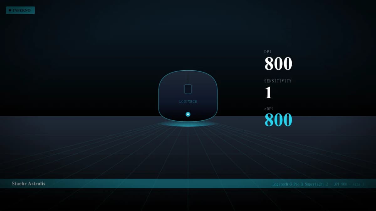 Мышь Staehr в CS2 — Logitech G Pro X Superlight 2, DPI 800, sens 1
