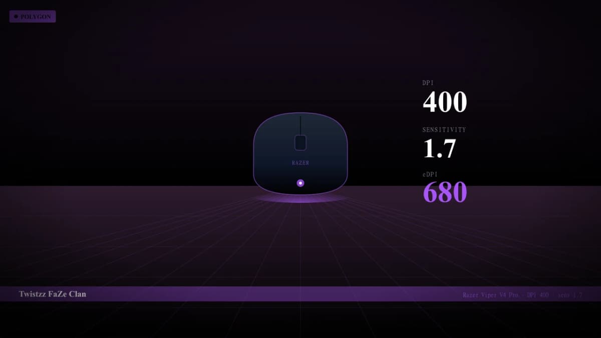 Мышь Twistzz в CS2 — Razer Viper V4 Pro, DPI 400, sens 1.7