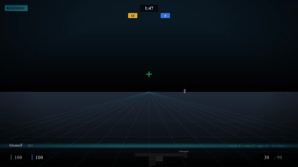 Прицел blameF в CS2 — превью настроек игрока BIG