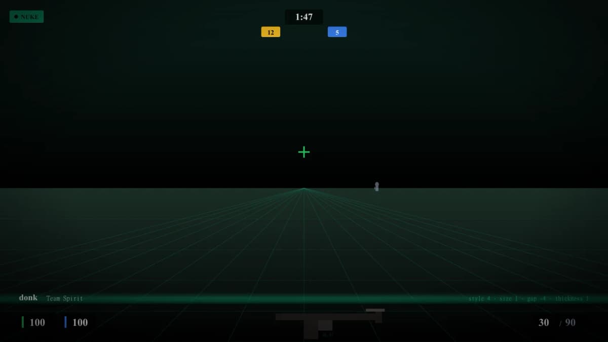 Прицел donk в CS2 — превью настроек игрока Team Spirit