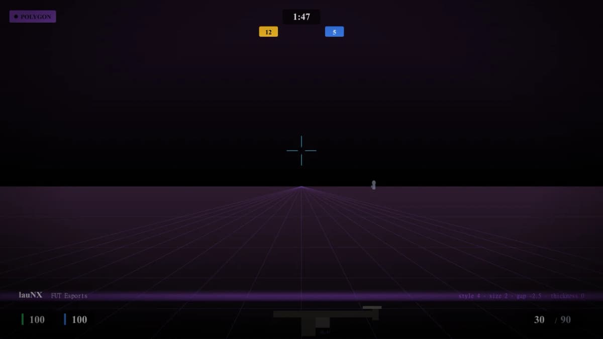 Прицел lauNX в CS2 — превью настроек игрока FUT Esports