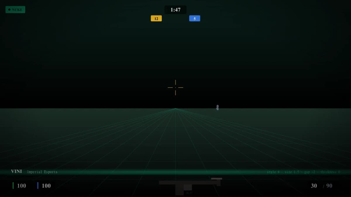 Прицел VINI в CS2 — превью настроек игрока Imperial Esports