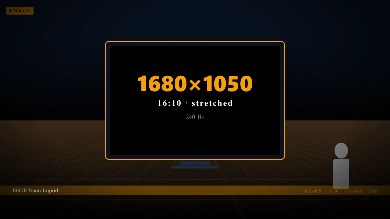 Видеонастройки EliGE в CS2 — 1680x1050 16:10 stretched