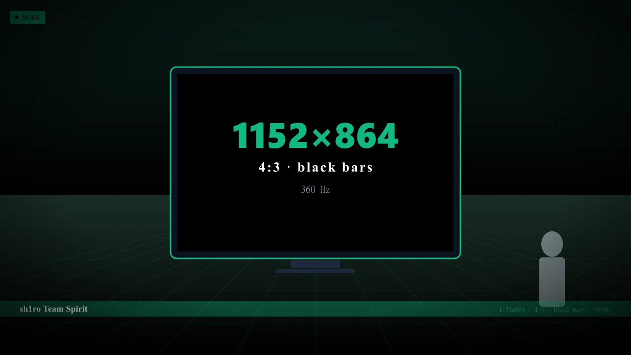 Видеонастройки sh1ro в CS2 — 1152x864 4:3 black bars