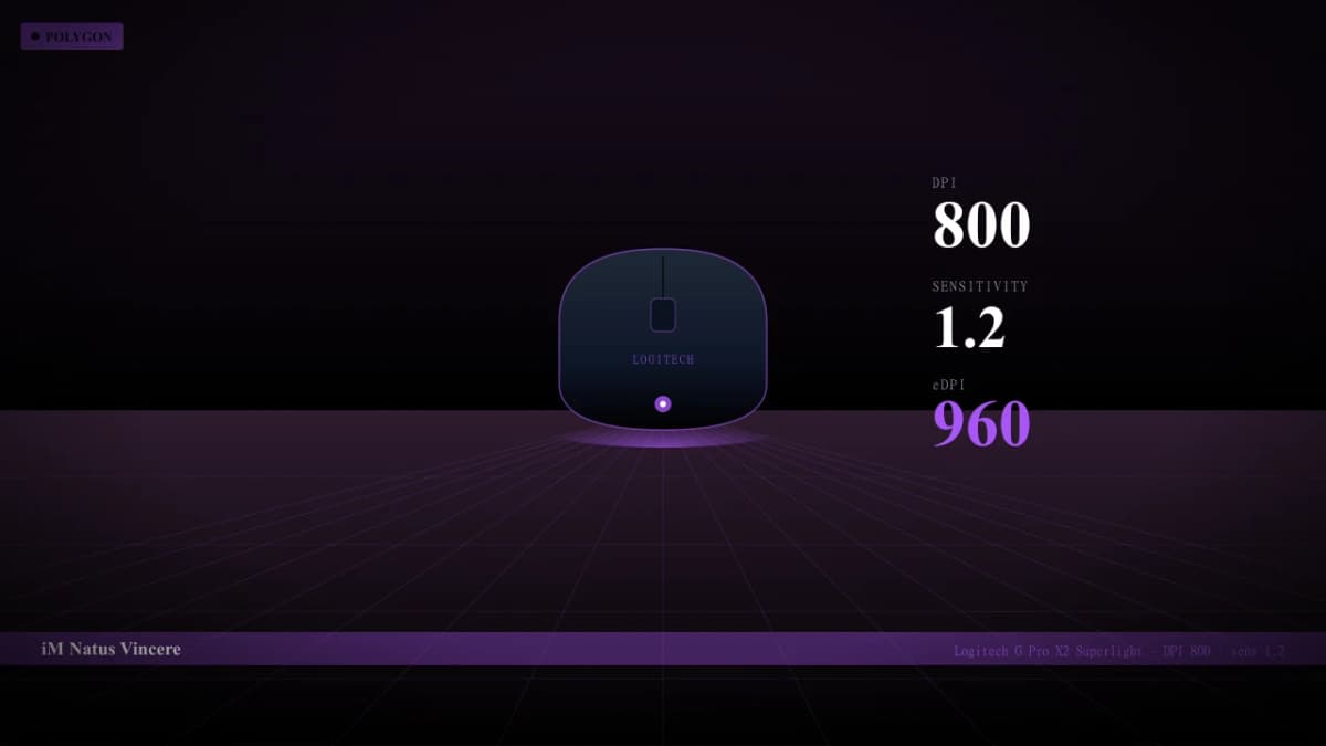 Мышь iM в CS2 — Logitech G Pro X2 Superlight, DPI 800, sens 1.2