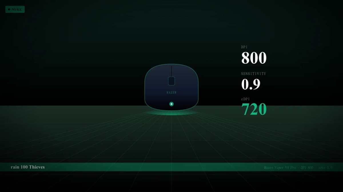 Мышь rain в CS2 — Razer Viper V4 Pro, DPI 800, sens 0.9