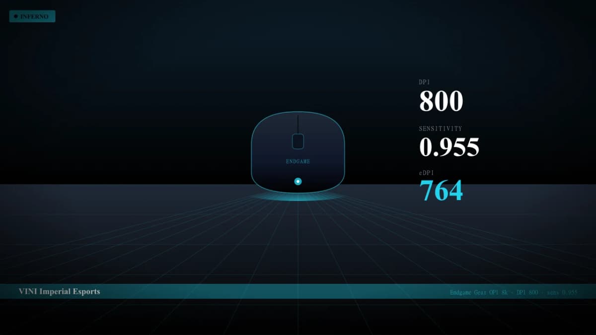 Мышь VINI в CS2 — Endgame Gear OP1 8k, DPI 800, sens 0.955