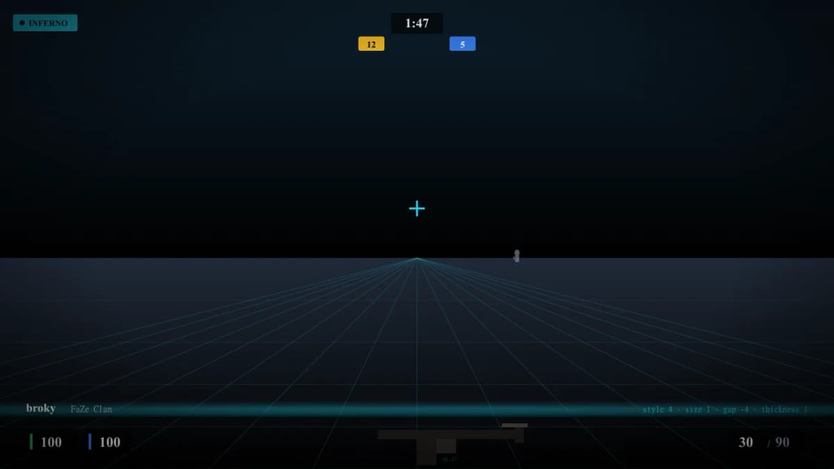 Прицел broky в CS2 — превью настроек игрока FaZe Clan