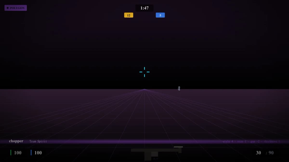 Прицел chopper в CS2 — превью настроек игрока Team Spirit