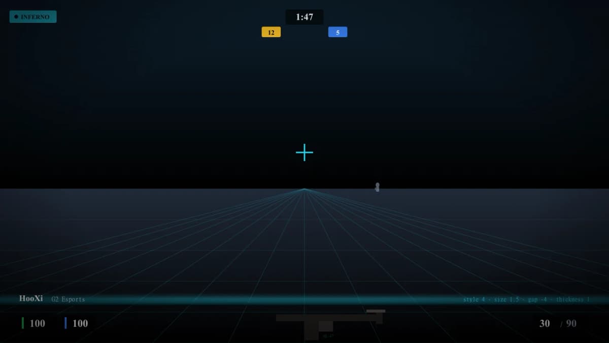 Прицел HooXi в CS2 — превью настроек игрока G2 Esports