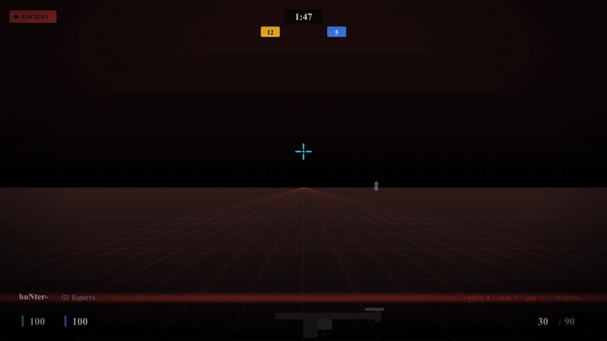 Прицел huNter- в CS2 — превью настроек игрока G2 Esports
