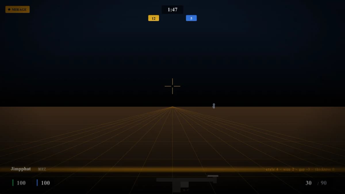 Прицел Jimpphat в CS2 — превью настроек игрока MOUZ