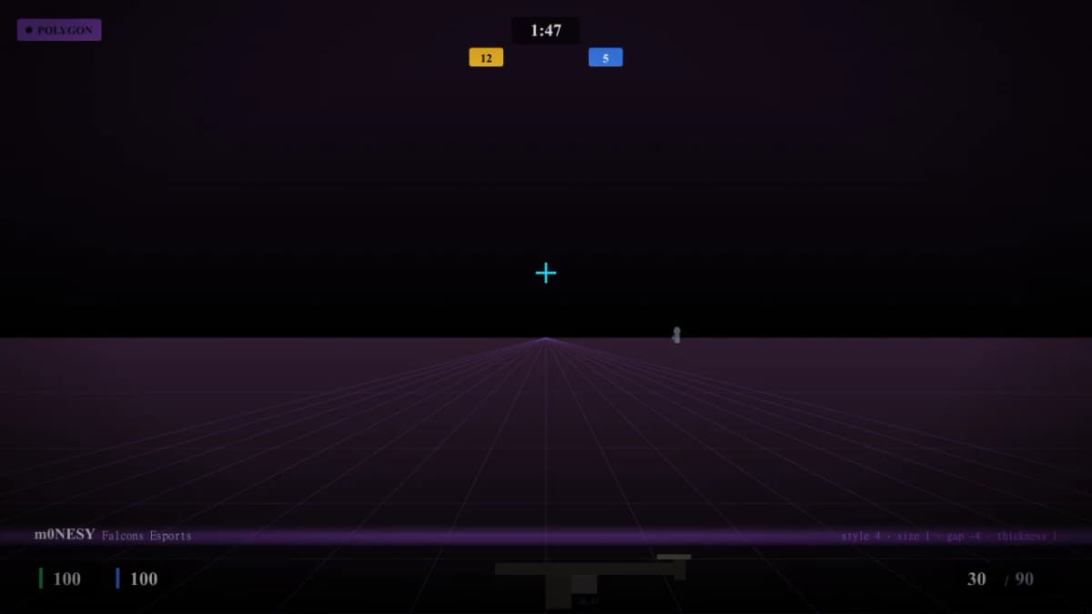 Прицел m0NESY в CS2 — превью настроек игрока Falcons Esports