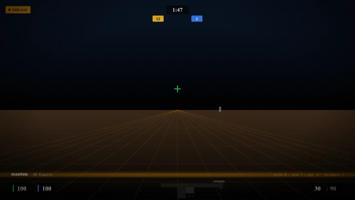 Прицел mantuu в CS2 — превью настроек игрока OG Esports