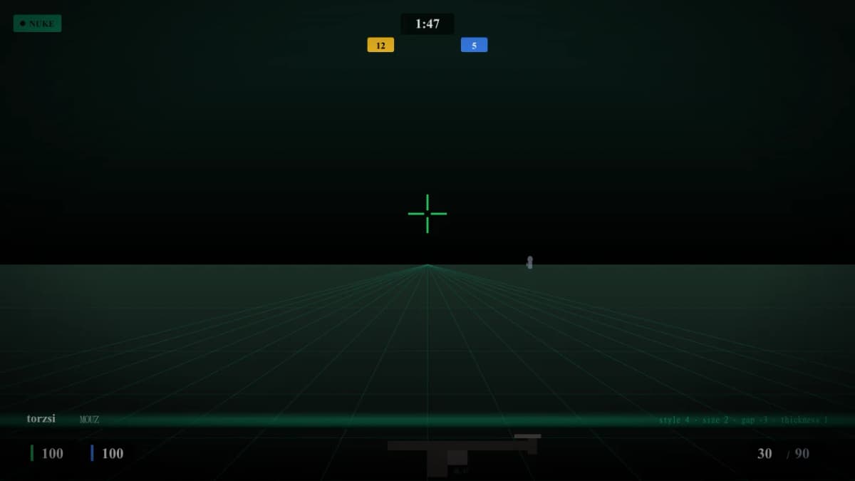 Прицел torzsi в CS2 — превью настроек игрока MOUZ