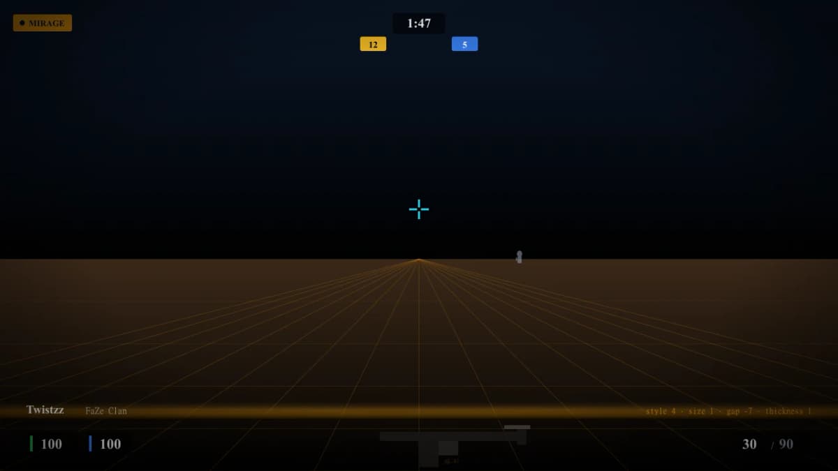Прицел Twistzz в CS2 — превью настроек игрока FaZe Clan
