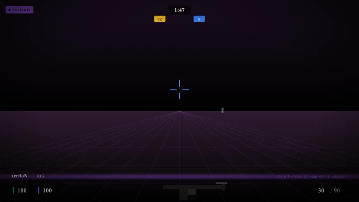 Прицел xertioN в CS2 — превью настроек игрока MOUZ