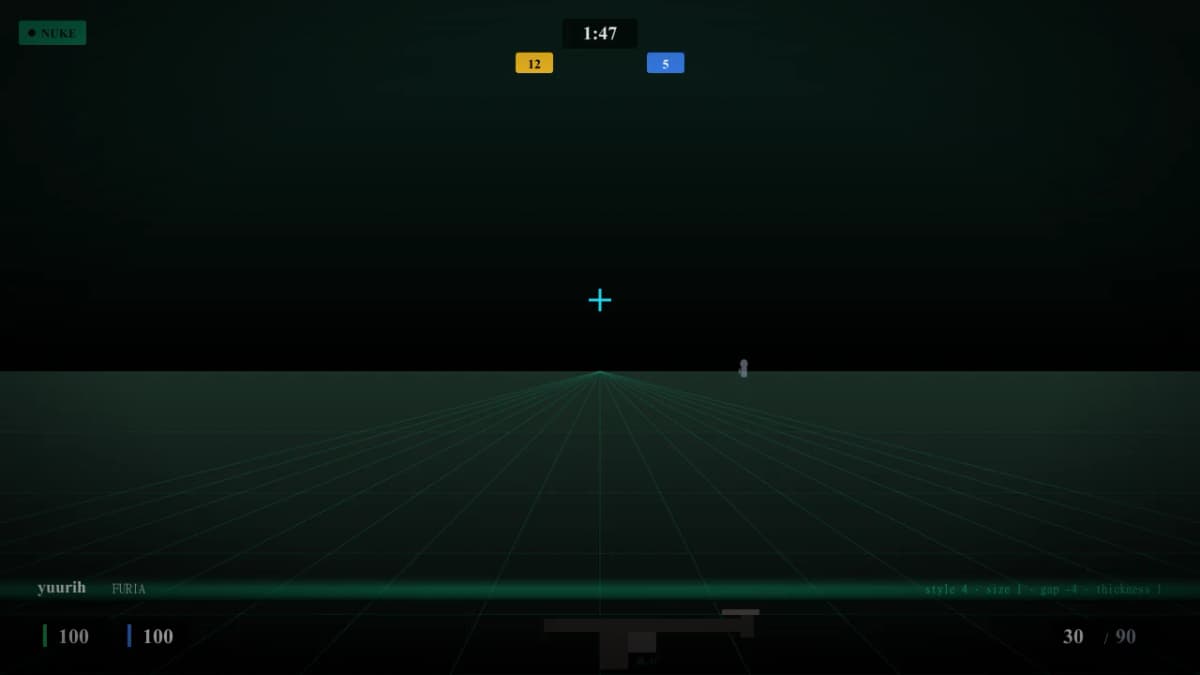 Прицел yuurih в CS2 — превью настроек игрока FURIA
