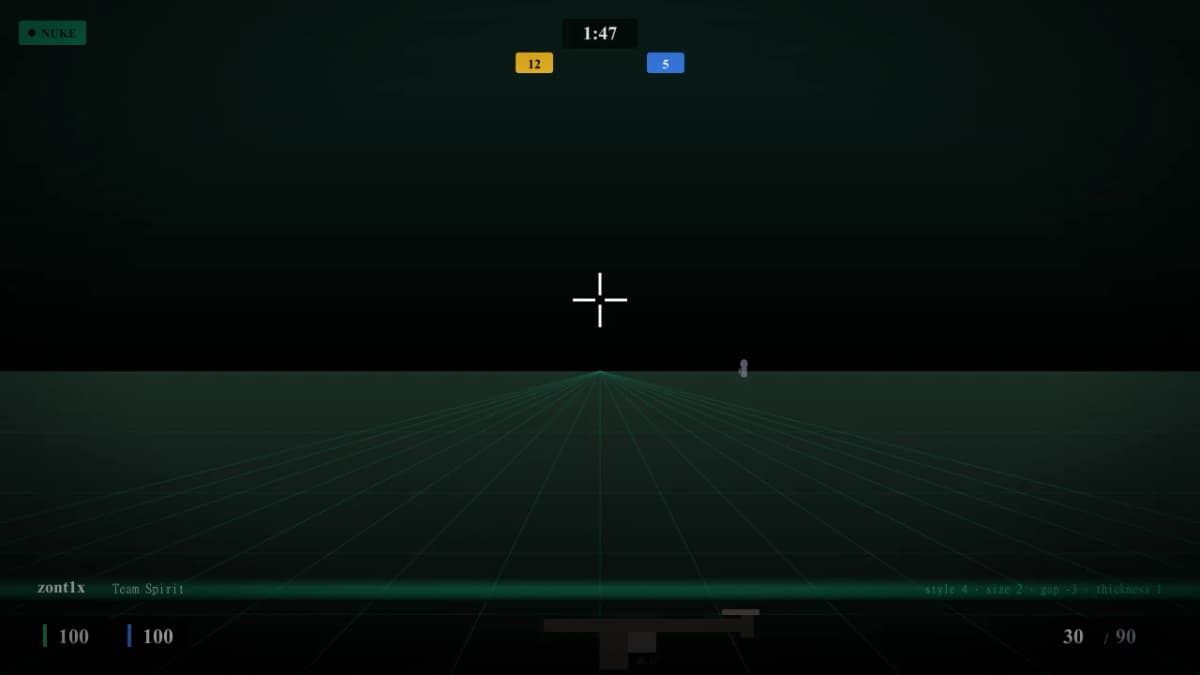 Прицел zont1x в CS2 — превью настроек игрока Team Spirit