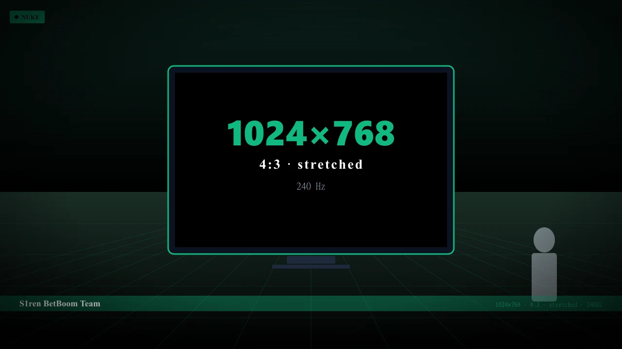 Видеонастройки S1ren в CS2 — 1024x768 4:3 stretched